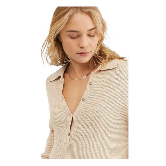 Free People Beach Picnic Sweater Romper Women's Size M - Picture 3 of 7